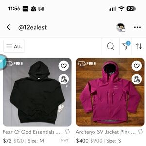 Sus Arc'teryx Listings